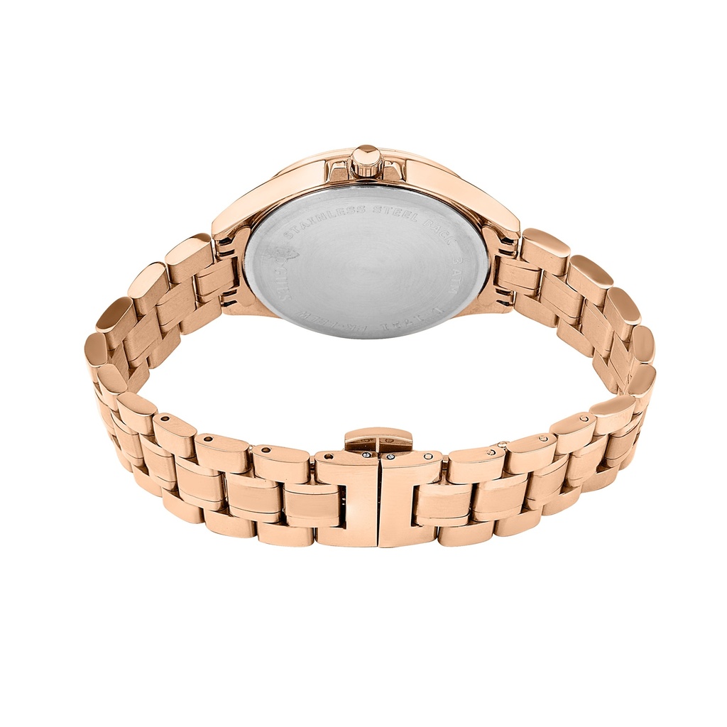 Logues Quartz Analogue Silver Dial Rose Metal Strap Watch For Women (3)