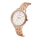 Logues Quartz Analogue Silver Dial Rose Metal Strap Watch For Women (2)