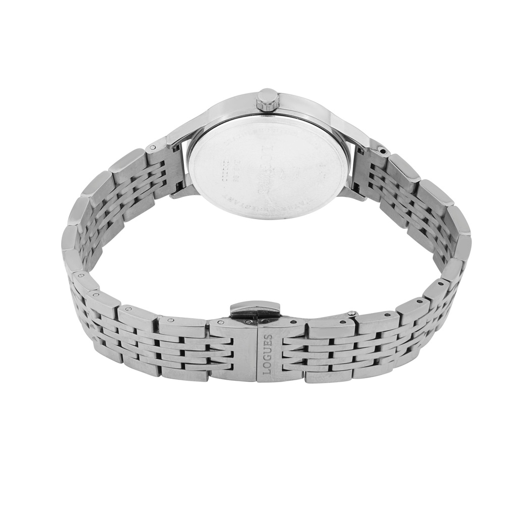 Logues Quartz Analogue Silver Dial Steel Metal Strap Watch For Women (3)
