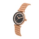 Logues Quartz Analogue Black Dial Rose Metal Strap Watch For Women (2)