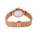 Logues Quartz Analogue Black Dial Rose Metal Strap Watch For Women (3)