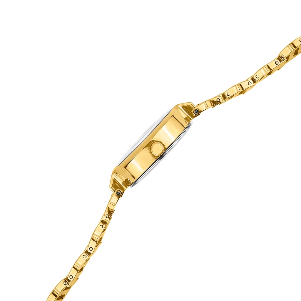 Logues Quartz Analogue Gold Dial Gold Metal Strap Watch For Women (4)