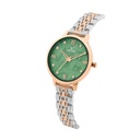 Logues Quartz Analogue Green Dial Rose Two Tone Metal Strap Watch For Women (2)