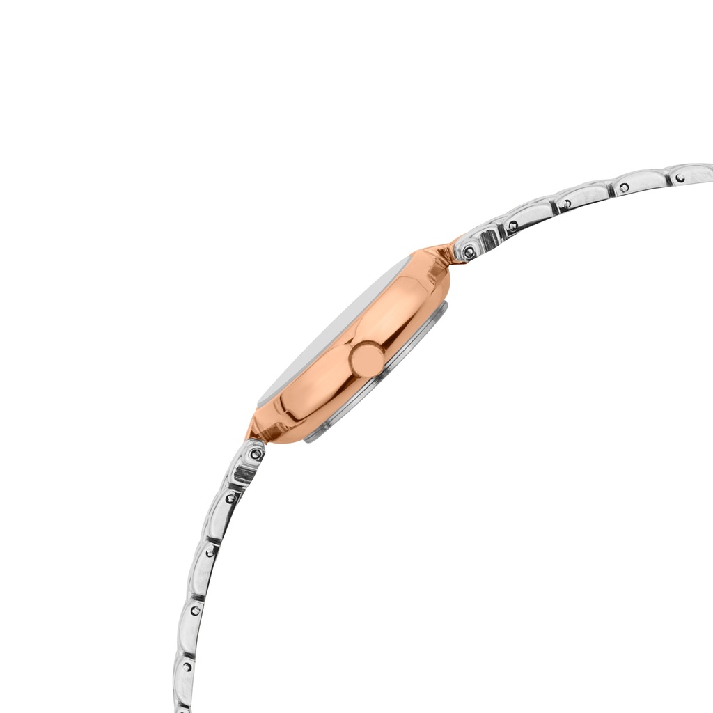 Logues Quartz Analogue Grey Dial Rose Two Tone Metal Strap Watch For Women (4)