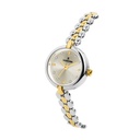 Logues Quartz Analogue Ivory Dial Gold Two Tone Metal Strap Watch For Women (2)