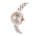 Logues Quartz Analogue Silver Dial Rose Two Tone Metal Strap Watch For Women (2)