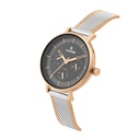 Logues Quartz Analogue Black Dial Rose Mesh Strap Watch For Women (2)