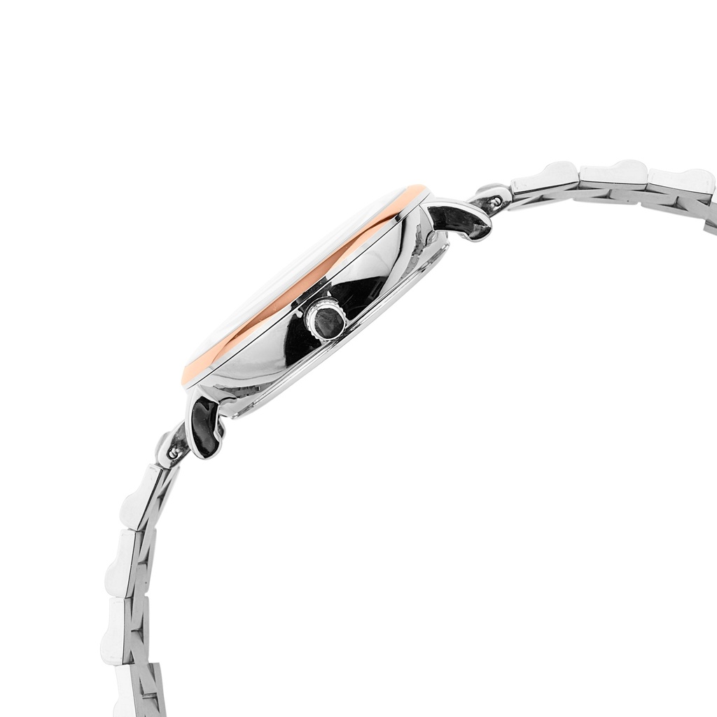 Logues Quartz Analogue Silver Dial Rose Two Tone Metal Strap Watch For Women (4)