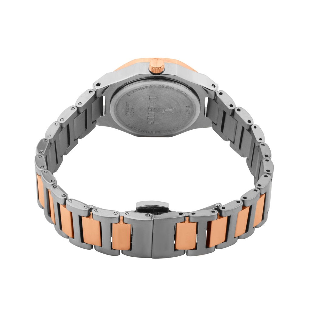 Logues Quartz Analogue Silver Dial Rose Two Tone Metal Strap Watch For Women (3)