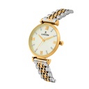 Logues Quartz Analogue Silver Dial Gold Metal Strap Watch For Women (2)