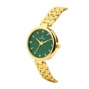 Logues Quartz Analogue Green Dial Gold Metal Strap Watch For Women (2)