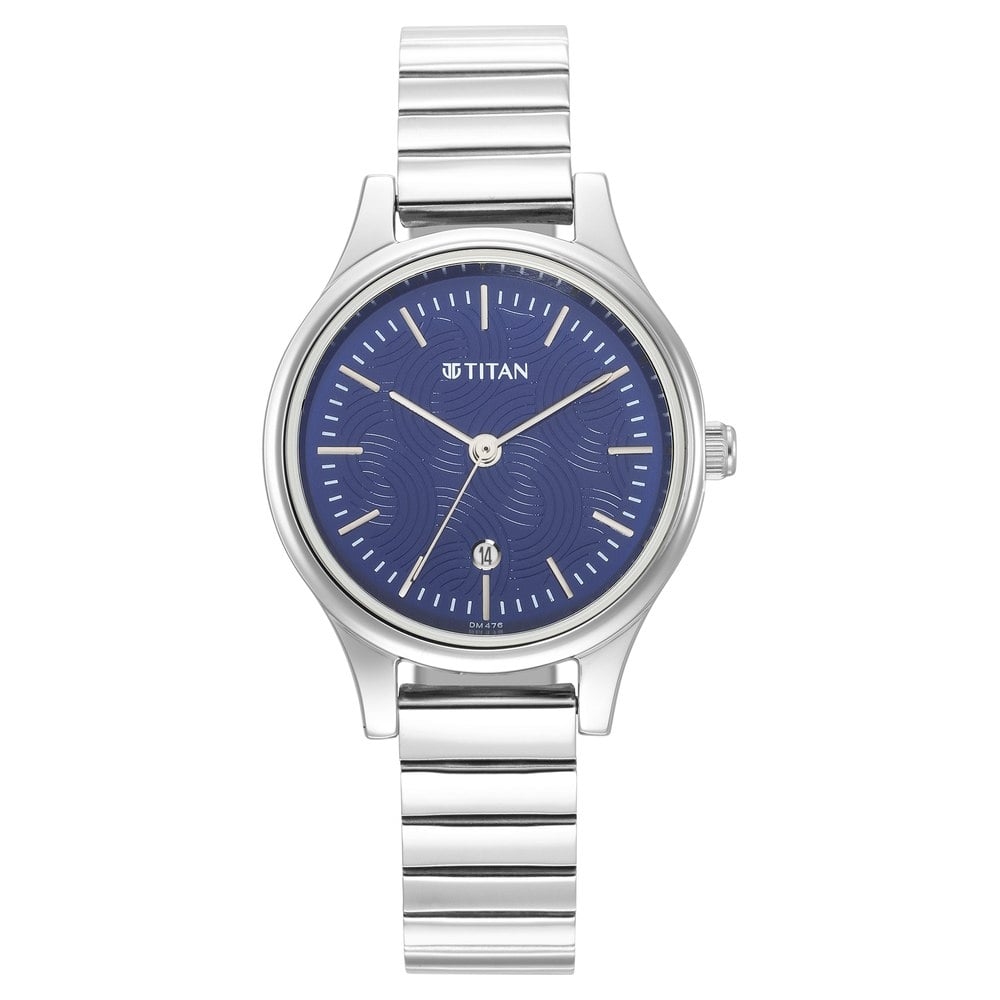 Titan Karishma Blue Dial Metal Strap Watch for Women (2)