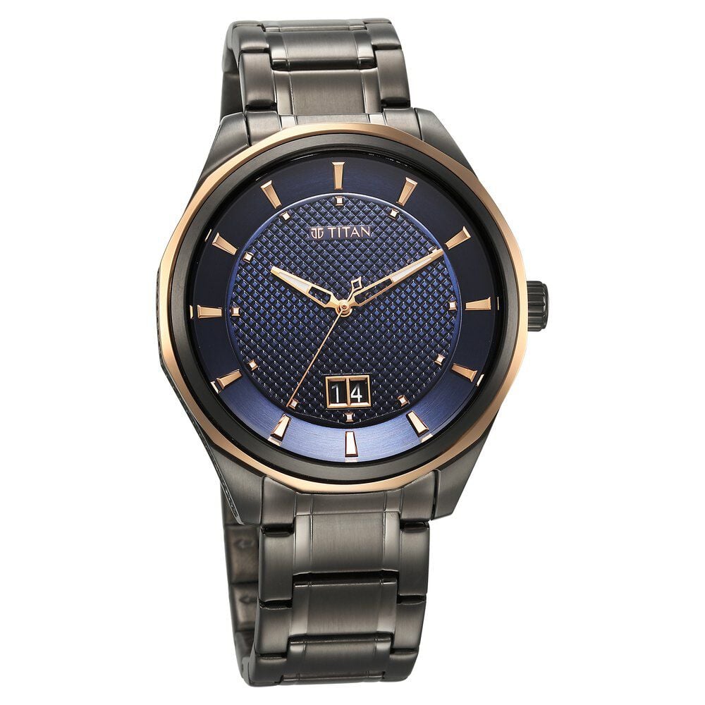 Titan Regalia Opulent Quartz Analog Silver Dial Silver Stainless Steel Strap Watch for Men