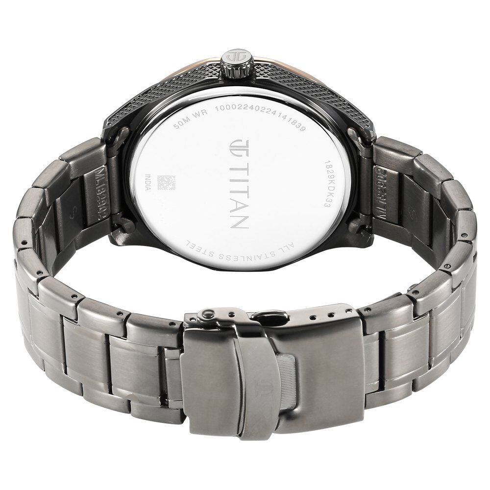 Titan Regalia Opulent Quartz Analog Silver Dial Silver Stainless Steel Strap Watch for Men