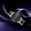 Titan Edge Fusion Slim Two-Toned Steel And Ceramic Strap Black Dial Analog Watch for Men