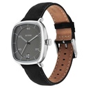 Titan Neo Curve Quartz Analog with Date Anthracite Dial Black Leather Strap Watch for Men