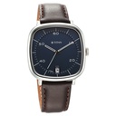 Titan Neo Curve Quartz Analog with Date With Date Blue Dial Brown Leather Strap Watch for Men