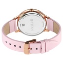 Titan Purple Glam It Up Pink Dial Analog with Date Strap Watch for Women