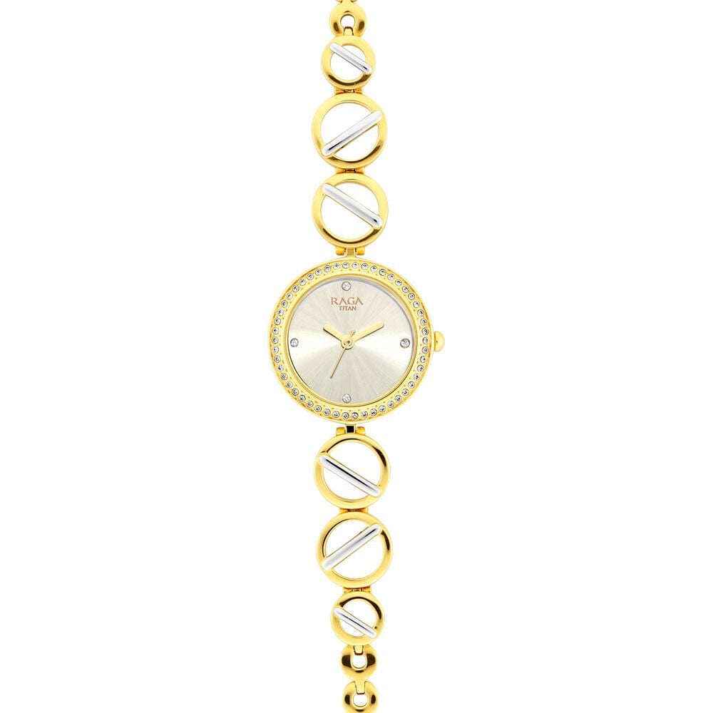 Titan Raga Viva Silver Dial Women Watch With Metal Strap