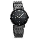 Titan Women's Regal: Roman Numeral Black Dial & Metal Strap Watch