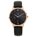 Titan Women's Regal: Roman Numeral Black Dial & Leather Strap Watch