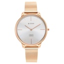 Titan Edge Slim Stainless Steel Strap White Dial Analog Watch for Women