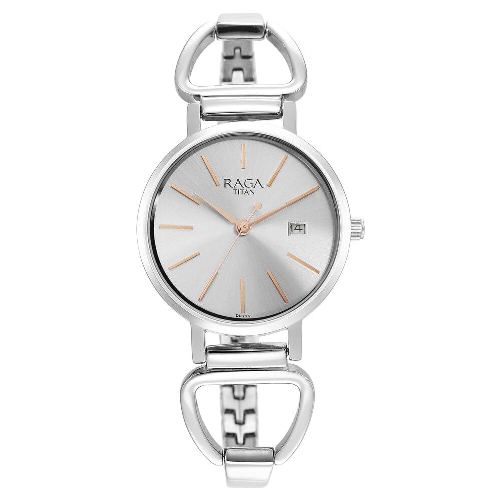 Titan Workwear Blue Dial Women Watch With Stainless Steel Strap