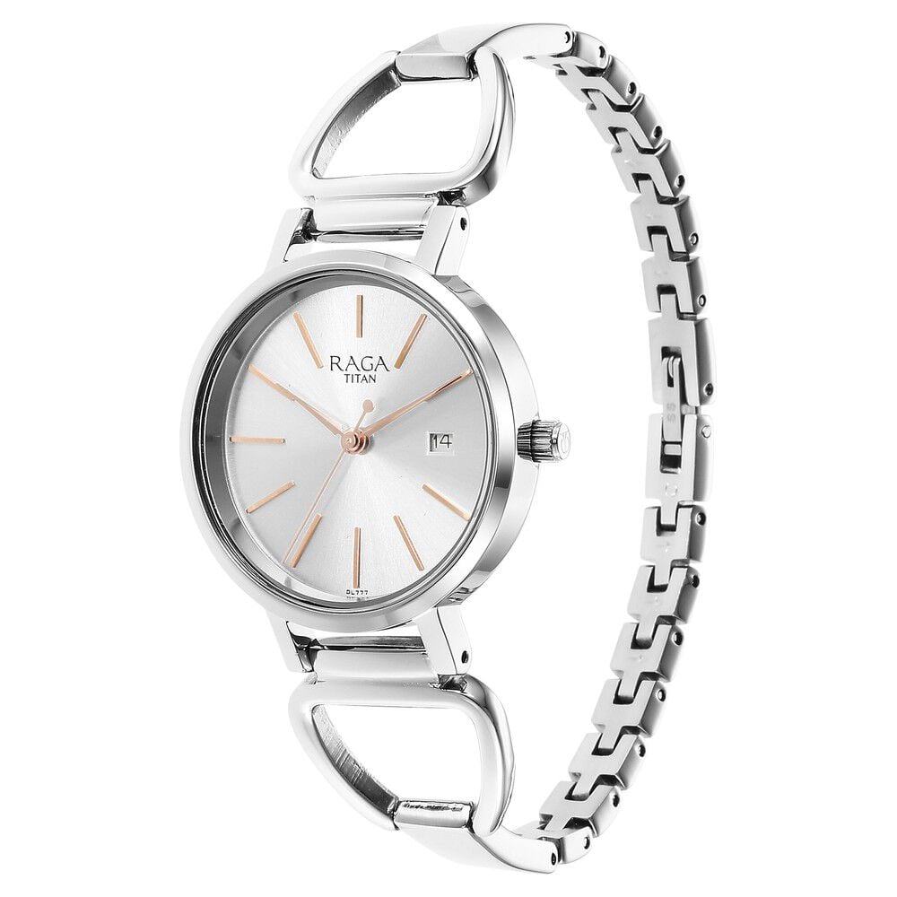Titan Workwear Blue Dial Women Watch With Stainless Steel Strap