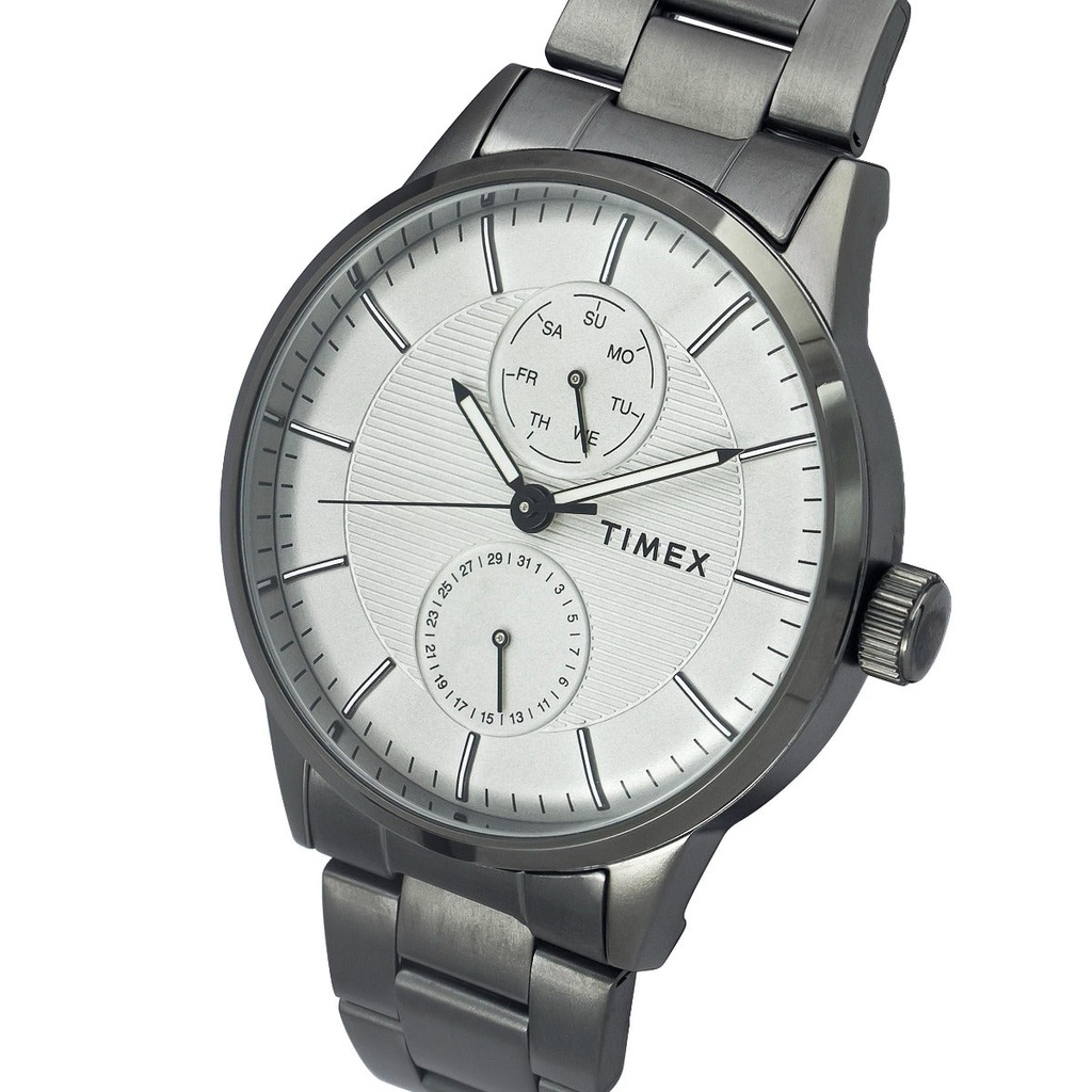 Timex Fashion Men's Grey Dial Round Case Multifunction Function Watch -TWEG19904