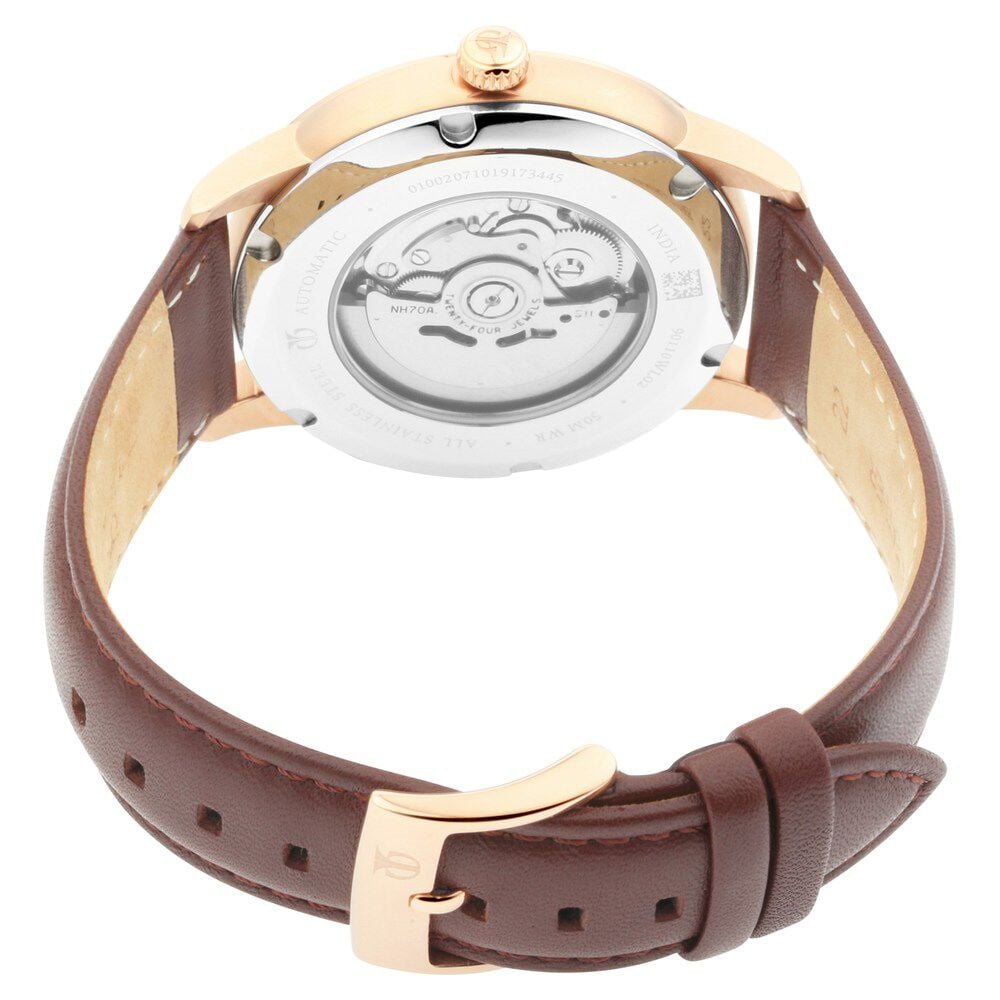 Titan Automatics Blue Dial Automatic Leather Strap watch for Men