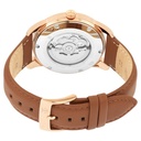 Titan Automatics Silver Dial Automatic Leather Strap Watch for Men
