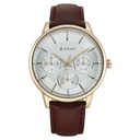 Titan Urban Magic Silver Dial Quartz Multifunction Leather Strap watch for Men