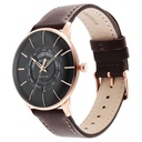 Titan Black Dial World Time with Date Stainless Steel Strap Watch for Men