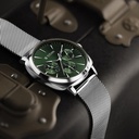 Titan Classique Suave Quartz Green Dial Silver Stainless Steel Mesh Strap Watch for Men