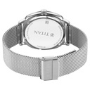 Titan Classique Suave Quartz Green Dial Silver Stainless Steel Mesh Strap Watch for Men