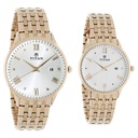 Titan Bandhan Rose Gold Dial Analog with Date Stainless Steel Strap watch for Couple