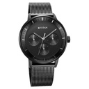 Titan Modern Classics Black Dial Quartz Multifunction Stainless Steel Strap watch for Men