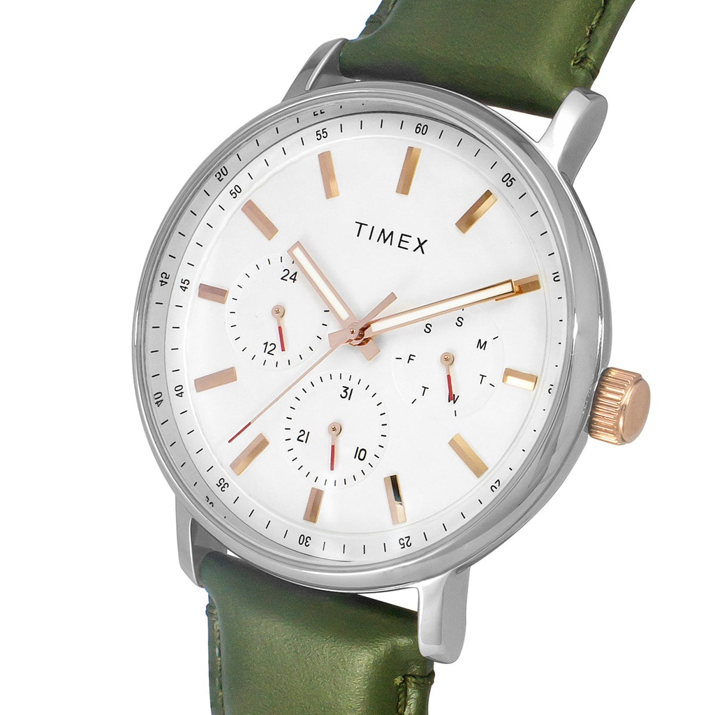 Timex Fashion Men's White Dial Round Case Multifunction Function Watch -TWEG20015