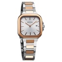 Titan Slim Square Quartz Analog with Date Silver Dial With Two Toned Color Stainless Steel Strap Watch For Women