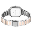 Titan Slim Square Quartz Analog with Date Silver Dial With Two Toned Color Stainless Steel Strap Watch For Women