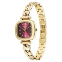 Titan Raga Showstopper Quartz Analog Maroon Dial Metal Strap Watch For Women