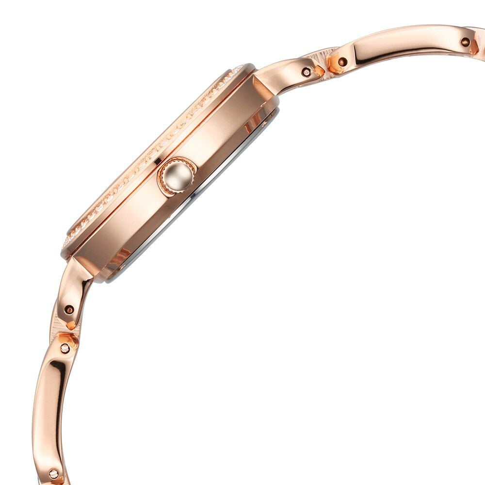 Titan Raga Showstopper Quartz Analog Rose Gold Dial Metal Strap Watch For Women