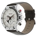 Fastrack Big Time Quartz Chronograph White Dial Leather Strap Watch for Guys