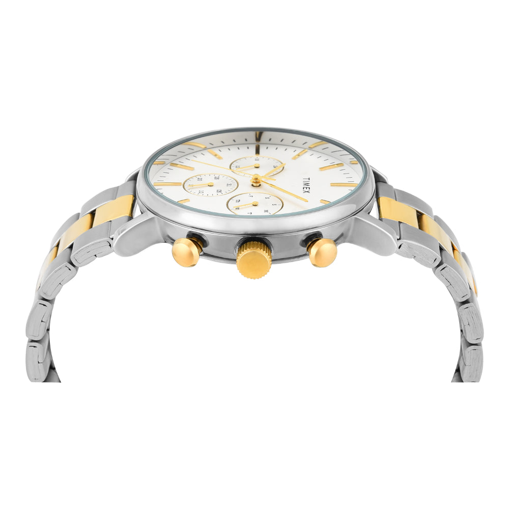 Timex Men Warm Silver Round Multifunction Dial Watch- TWEG20026