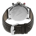 Fastrack Big Time Quartz Chronograph White Dial Leather Strap Watch for Guys