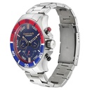 Fastrack Big Time Quartz Chronograph Black Dial Stainless Steel Strap Watch for Guys