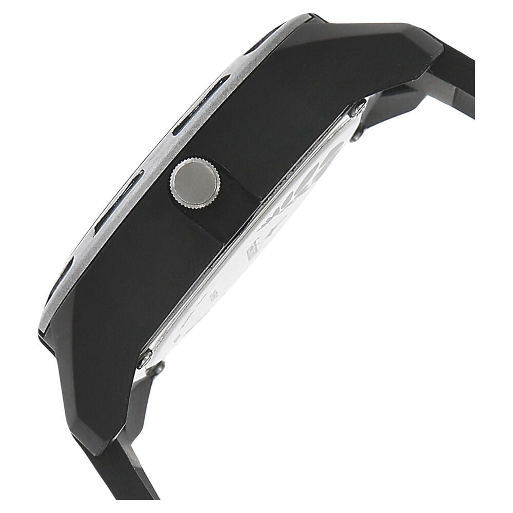 Fastrack Quartz Analog Silver Dial Plastic Strap Watch for Guys