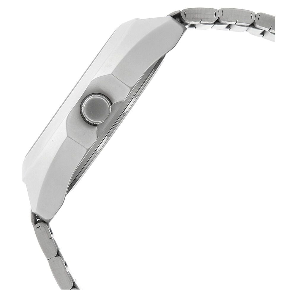 Fastrack Stunners Quartz Analog Silver Dial Silver Metal Strap Watch For Guys