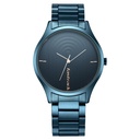 Fastrack Style Up Quartz Analog Blue Dial Stainless Steel Strap Watch for Guys