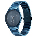 Fastrack Style Up Quartz Analog Blue Dial Stainless Steel Strap Watch for Guys